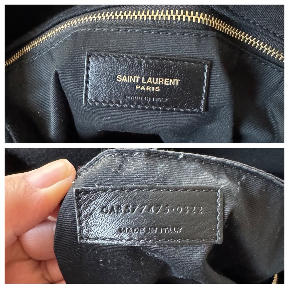 YSL Quilted Wool Jersey LouLou Puffer Medium Black - Picture 7 of 9